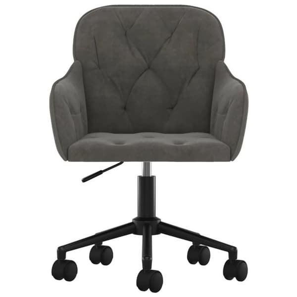 Maison Exclusive - Snurrande matstolar set om 2 Mörkgrå Sammet
