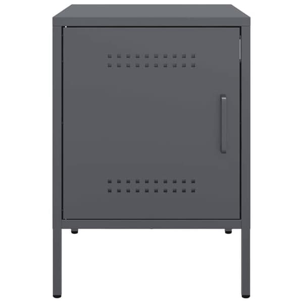 Maison Exclusive - Sängbord 2 st antracit 36x39x50,5 cm stål