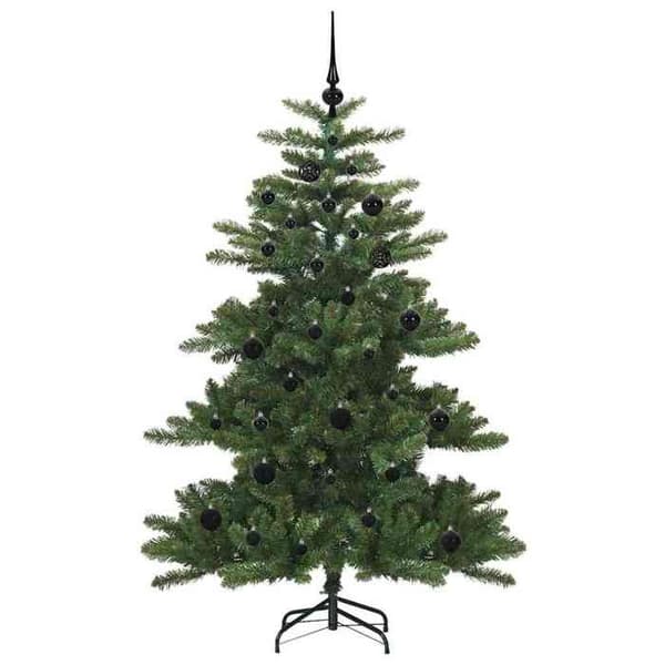 Kunstig juletræ - EKSKLUSIV HUS - Ledede grene - Grøn 150 cm - LED lyskæder - Sammenklappelig støtte Grön