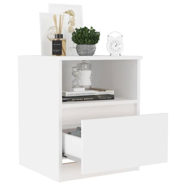Maison Exclusive - Sängbord vit 40x40x50 cm ingenjörsträ Vit