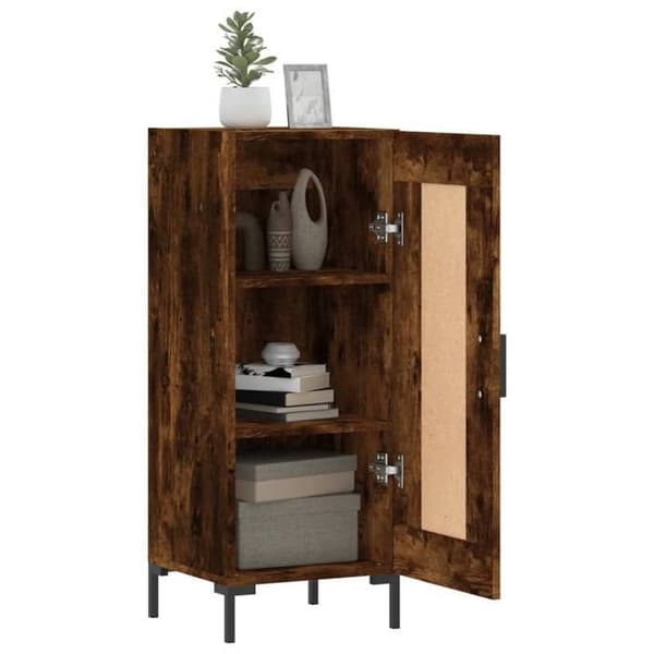 Maison Exclusive - Buffet Røget Eg 34,5x34x90 cm Ingeniørtræ