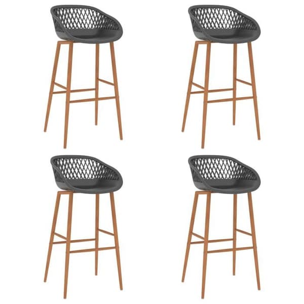 Maison Exclusive - Barstolar set om 4 grå grå