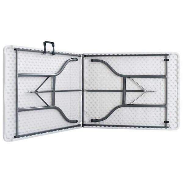 Foldbart havebord - MAISON EXCLUSIVE - 180x72x72 cm - Hvid - PEHD-plade - Foldbart stålramme Vit