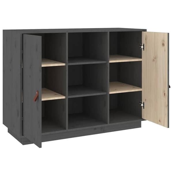 Maison Exclusive - Harmaa buffet 100x40x75 cm Massiivipuu mänty