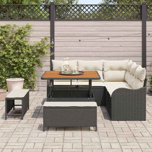 Maison Exclusive - 8-osainen puutarhakalustesarja 7-hengen