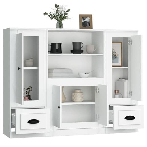 Maison Exclusive - Bufféer 3 st vit ingenjörsträ