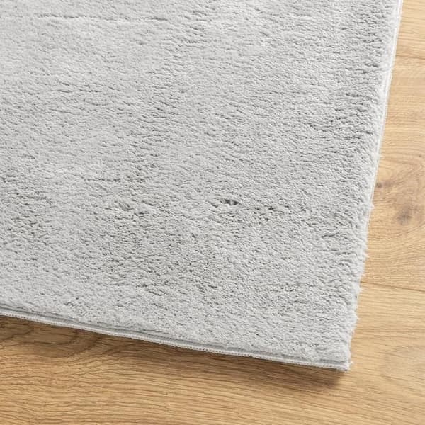 Maison Exclusive - HUARTE tæppe med bløde kort hår og vaskbart grå 240x240 cm grå