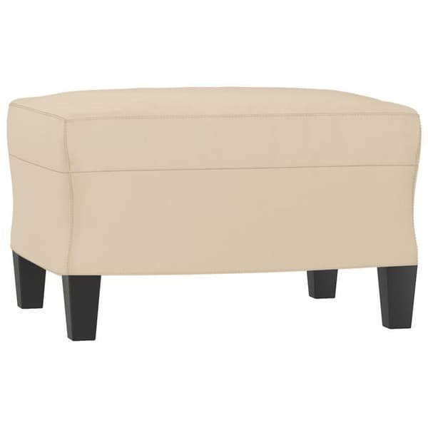 Maison Exclusive - 3-delars soffgrupp med kuddar i crèmefärgad mikrofiber