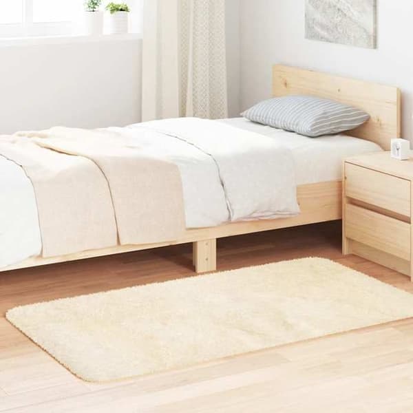 Shaggy Matta - MAISON EXCLUSIVE - NAVARRA - 80x150 cm - Polyester - Halkskydd grädde