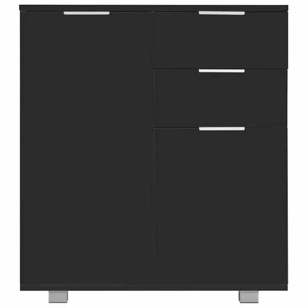 Buffet - Maison Exclusive - Blank sort - 71x35x80 cm - 2 døre 2 skuffer Svart
