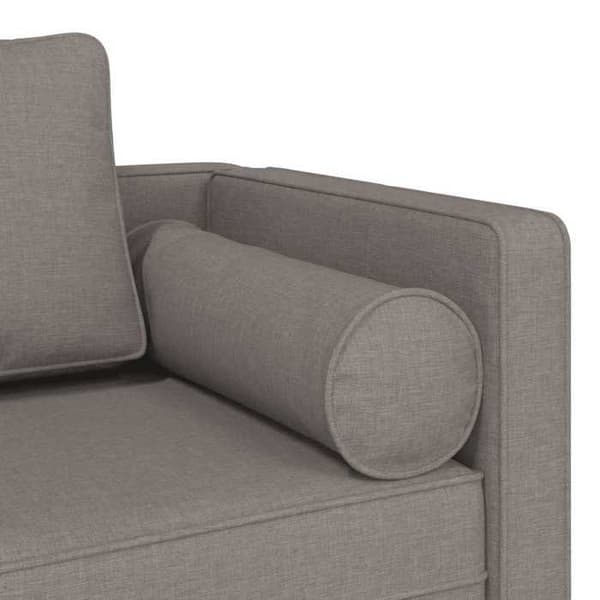 Maison Exclusive - Lænestol med taupe puder i stof