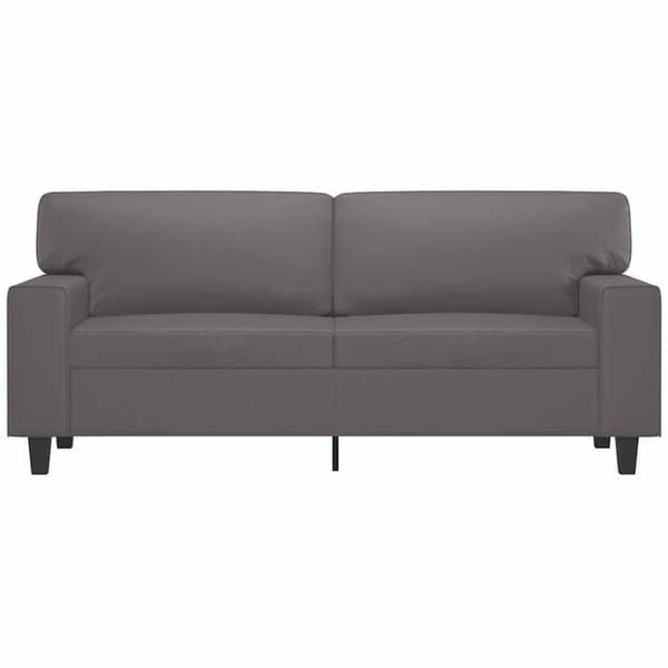 Maison Exclusive - Soffa 2-sits Grå 140 cm Syntetläder