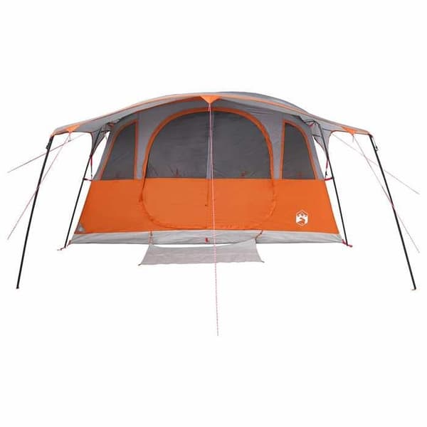 Maison Exclusive - Tunnel telt til 6 personer Grå og orange Polyester og Stål