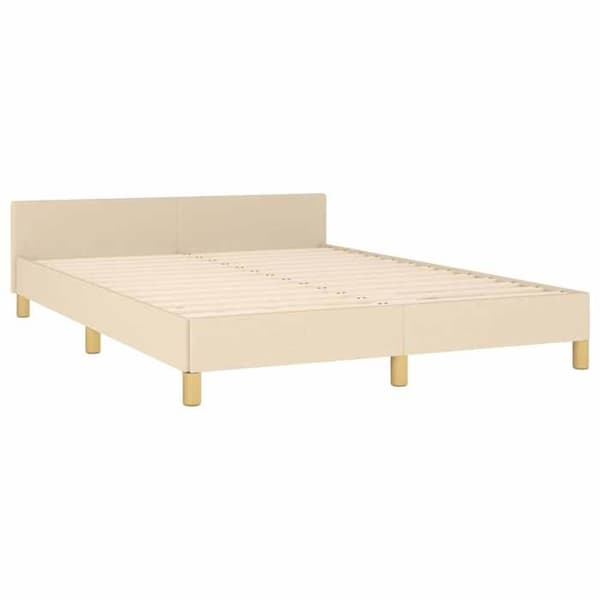 Maison Exclusive - Sengestel uden madras creme 140x200 cm stof