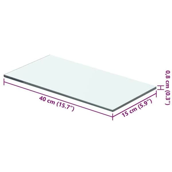 Maison Exclusive - Läpinäkyvä hyllypaneeli 40 x 15 cm Transparent
