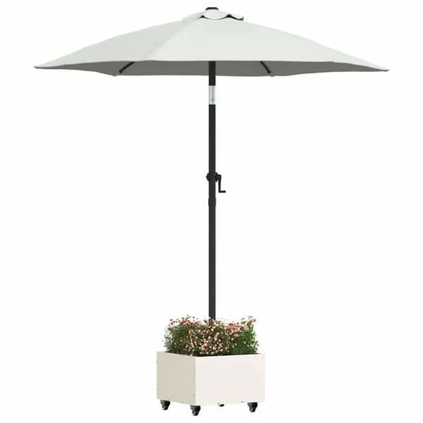 Maison Exclusive - Hvid parasolfod 45 x 45 x 45 cm Stål