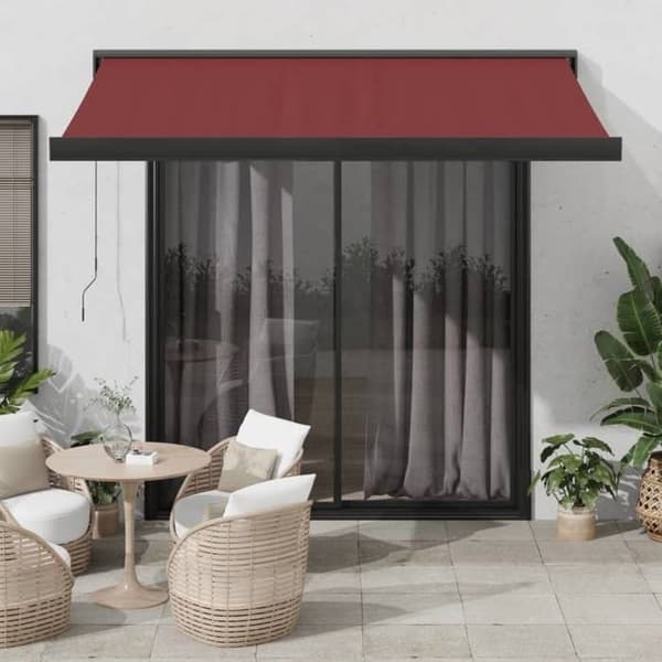 Maison Exclusive - Manuell infällbar markis bordeaux 350x250 cm
