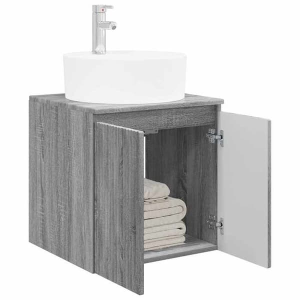 Exklusiv möbel - Väggmonterad handfat Vanity Sonoma grå 49,5 x 44,5 x 65 cm