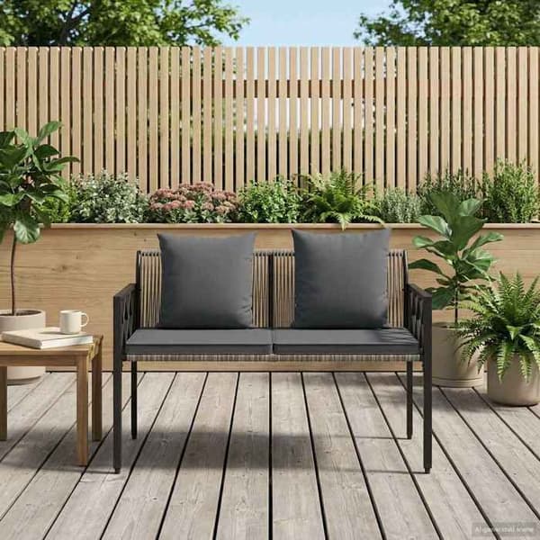 Maison Exclusive - Utomhusbänkar 2-sits 116 x 56 x 75 cm polyrotin