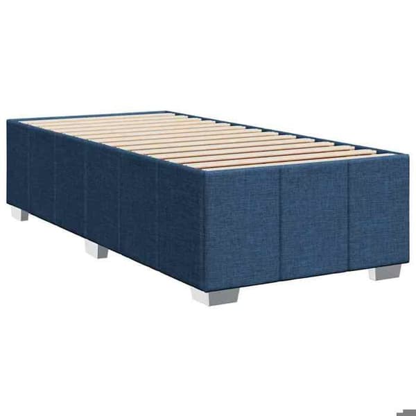 Maison Exclusive - Seng med lameller og madras Blå 100x200 cm Stof