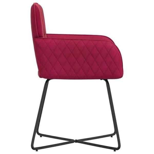 Maison Exclusive - Matstolar 6 st Sammet Bordeaux