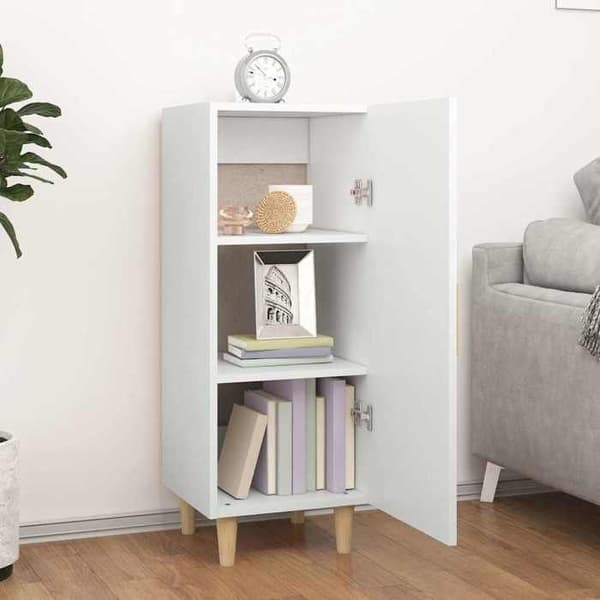 Maison Exclusive - Buffet Hvid 34,5x34x90 cm Ingeniørtræ