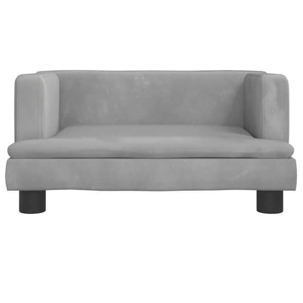 Maison Exclusive - Lysegrå hundeseng 60x40x30 cm i velour ljusgrått