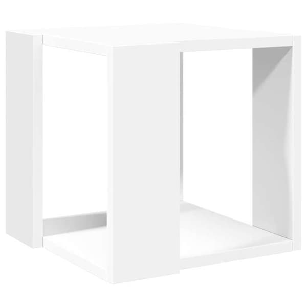 Maison Exclusive - Hvid sofabord 32x32x30 cm ingeniørtræ Vit