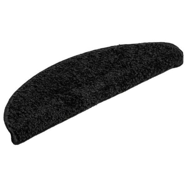 Maison Exclusive - Trappe tæppe 10 dele 56 x 17 x 3 cm Sort Halvrund Svart