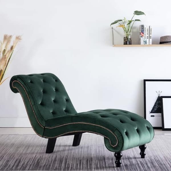 Maison Exclusive - Grön Velour Långfåtölj Grön