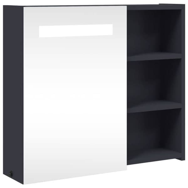 Maison Exclusive - Peilikaappi LED-valolla harmaa 60x13x52 cm