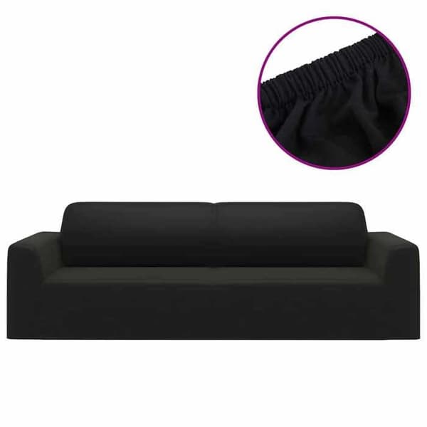 Maison Exclusive - Strækbar sofaovertræk til 2 personer Creme Jersey af polyester