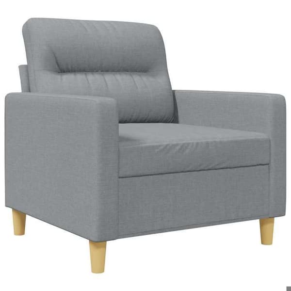 Maison Exclusive - Vaaleanharmaa nojatuoli 60 cm Kangas