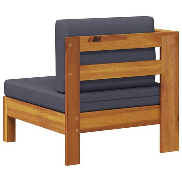 Maison Exclusive - Central sofa med 1 armlæn Mørkegrå Solid akacietræ