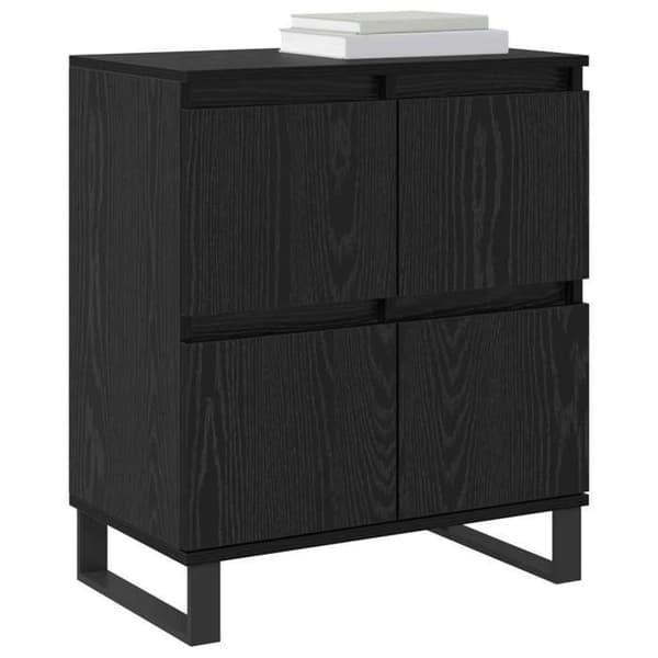 Maison Exclusive - Buffé Ek svart 60 x 35 x 70 cm svart ek