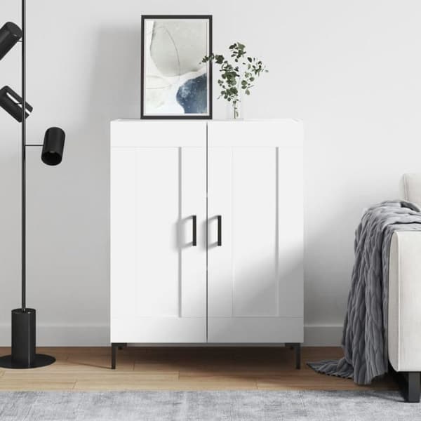Maison Exclusive - Hvidt buffet 69,5x34x90 cm ingeniørtræ Vit