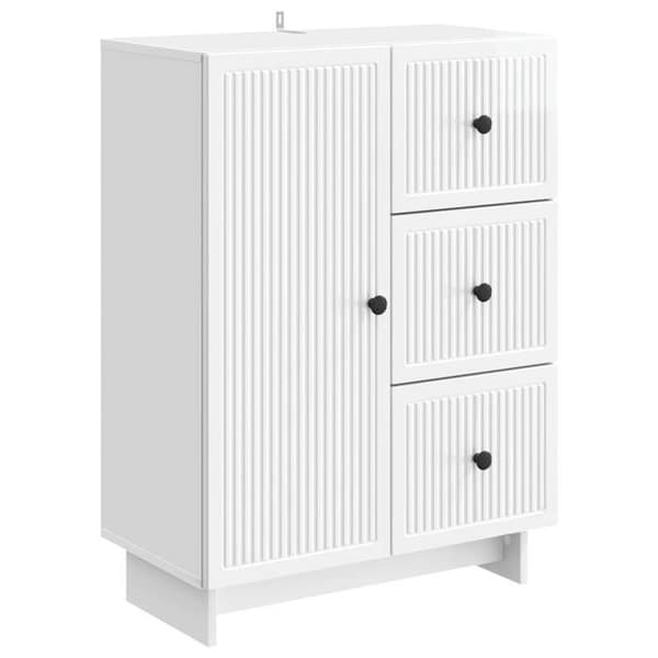 Maison Exclusive - Hvid glans buffet 66 x 34,5 x 90 cm Ingeniørtræ