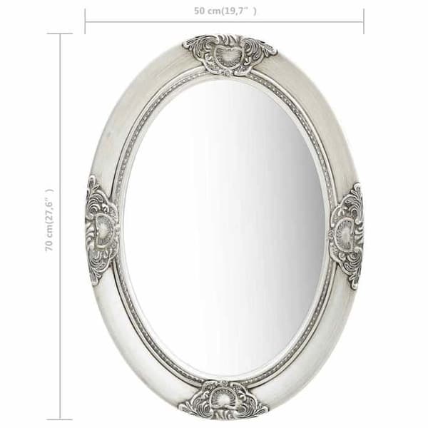 Maison Exclusive - Barockstil väggspegel 50x70 cm Silverfärgad Silver