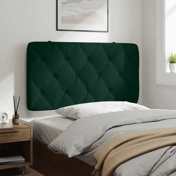 Maison Exclusive - Mörkgrön huvudgavelkudde 100 cm sammet Mörkgrön
