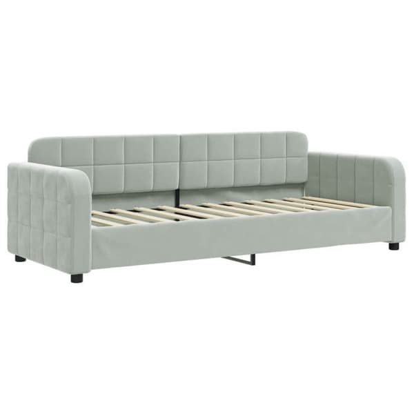 Maison Exclusive - Dagbädd med ljusgrå madrass 80x200 cm sammet
