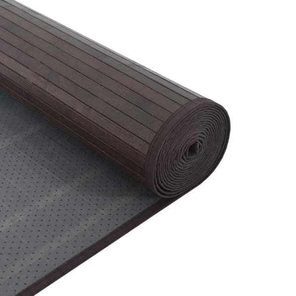 Maison Exclusive - Mörkbrun rektangulär matta 70x200 cm bambu