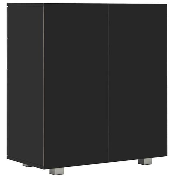 Buffet - Maison Exclusive - Blank sort - 71x35x80 cm - 2 døre 2 skuffer Svart