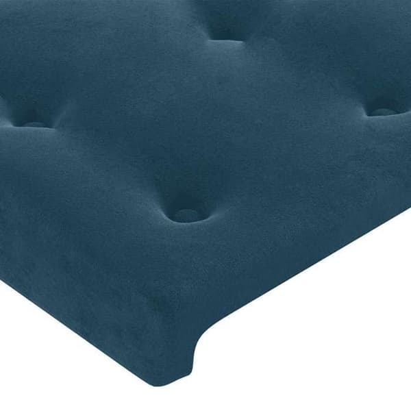 Maison Exclusive - Sänggavel med LED Blå mörk 90x5x78/88 cm Sammet Mörkblå