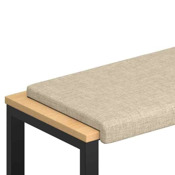 Bænkepude - EKSKLUSIV HUS - L-formet - Polyester - Dybde 35 cm - Skridsikker Grädde