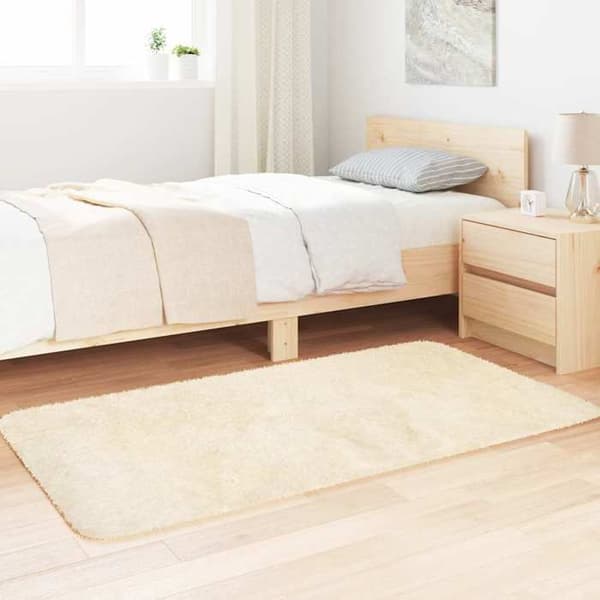 Shaggy Matta - MAISON EXCLUSIVE - NAVARRA - 80x150 cm - Polyester - Halkskydd grädde