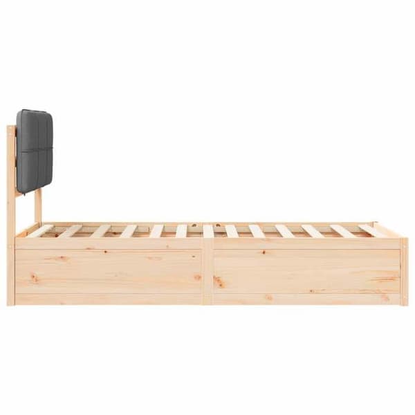 Maison Exclusive - Sänkyrunko pehmustetulla päädyllä Tummanharmaa 75 x 190 cm Mörkgrå