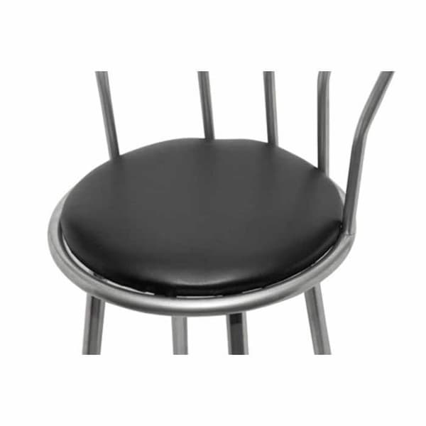 Maison Exclusive - Barstolar set om 2 svart konstläder