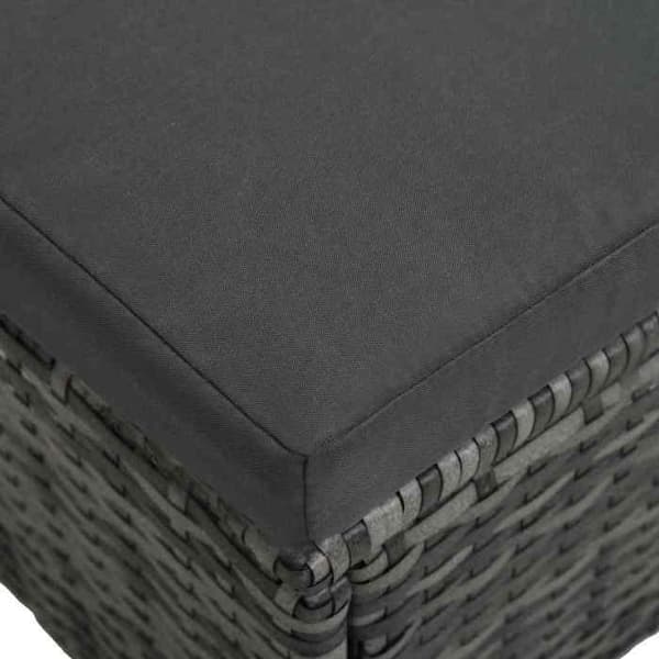 Maison Exclusive - Trädgårdsmöbler 3 delar med kuddar i flätad resin Grå