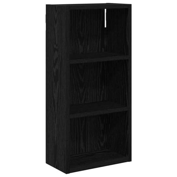 Maison Exclusive - Vægskab til badeværelse Eg Sort 30 x 16 x 62,5 cm