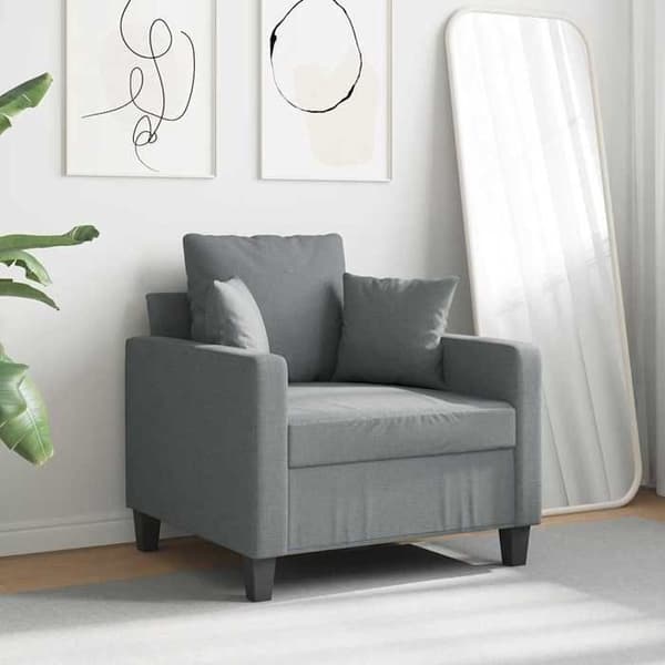 Maison Exclusive - Ljusgrå Fåtölj 60 cm Tyg Ljusgrått